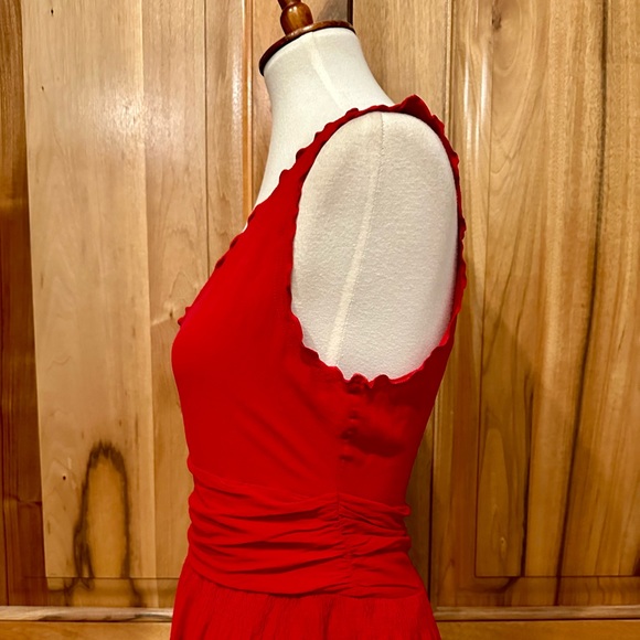 Emporio Armani - Red Silk Dress - made in Italy - EUC - size 8 - Picture 6 of 16